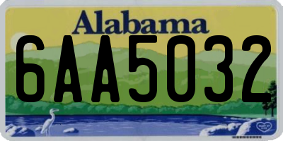AL license plate 6AA5032