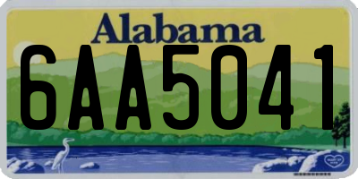 AL license plate 6AA5041