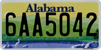 AL license plate 6AA5042