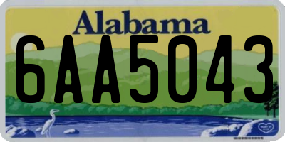 AL license plate 6AA5043
