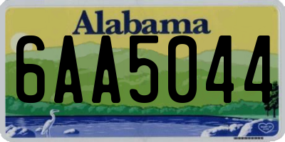 AL license plate 6AA5044