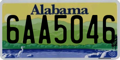 AL license plate 6AA5046