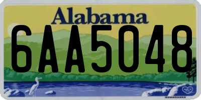 AL license plate 6AA5048