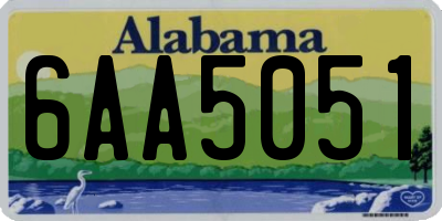 AL license plate 6AA5051