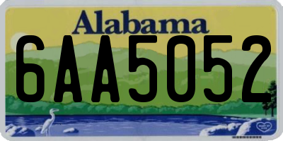 AL license plate 6AA5052