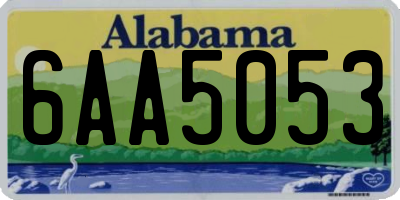 AL license plate 6AA5053