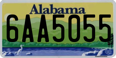 AL license plate 6AA5055