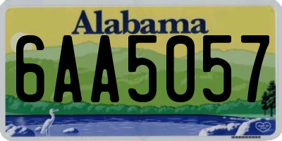 AL license plate 6AA5057