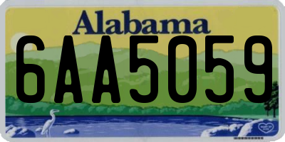 AL license plate 6AA5059