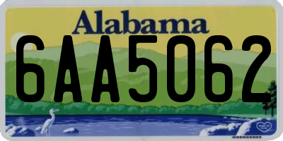AL license plate 6AA5062