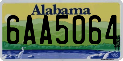 AL license plate 6AA5064