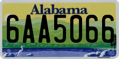 AL license plate 6AA5066