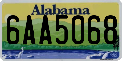 AL license plate 6AA5068