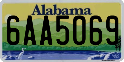 AL license plate 6AA5069