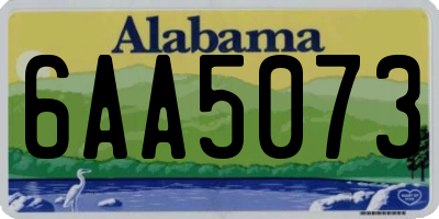 AL license plate 6AA5073