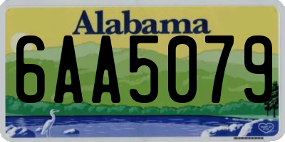 AL license plate 6AA5079