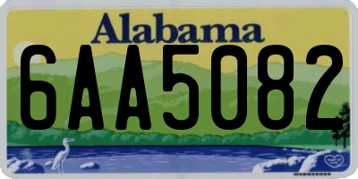 AL license plate 6AA5082
