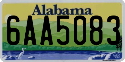 AL license plate 6AA5083