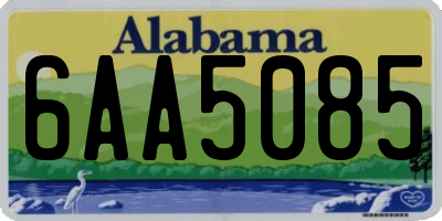 AL license plate 6AA5085