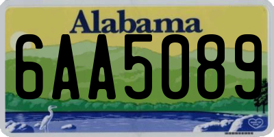 AL license plate 6AA5089