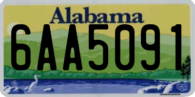 AL license plate 6AA5091