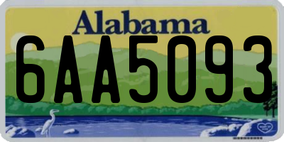 AL license plate 6AA5093