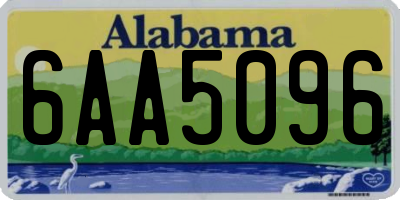 AL license plate 6AA5096