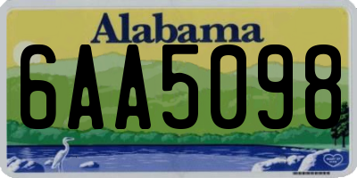 AL license plate 6AA5098