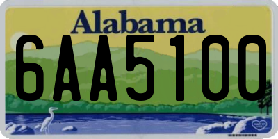 AL license plate 6AA5100