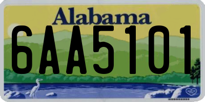 AL license plate 6AA5101