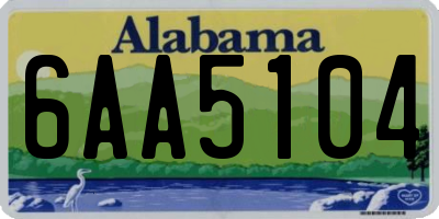 AL license plate 6AA5104