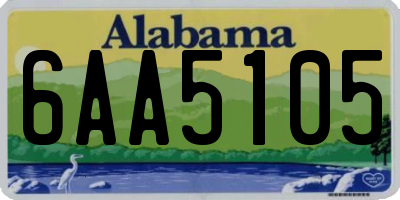 AL license plate 6AA5105