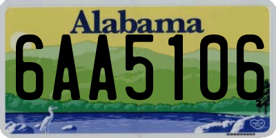 AL license plate 6AA5106