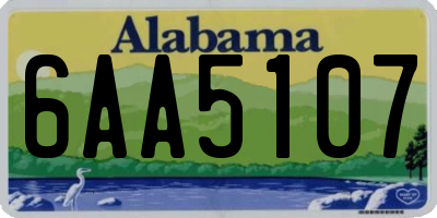 AL license plate 6AA5107