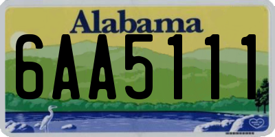 AL license plate 6AA5111