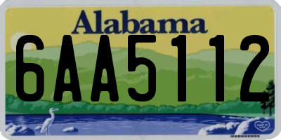 AL license plate 6AA5112