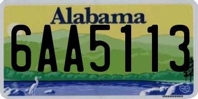 AL license plate 6AA5113
