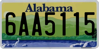 AL license plate 6AA5115