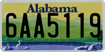 AL license plate 6AA5119