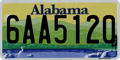 AL license plate 6AA5120