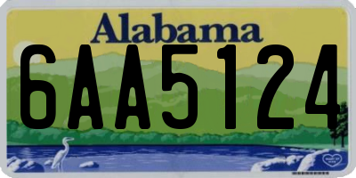 AL license plate 6AA5124