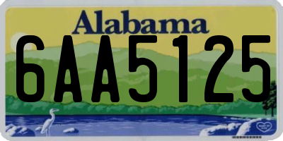 AL license plate 6AA5125