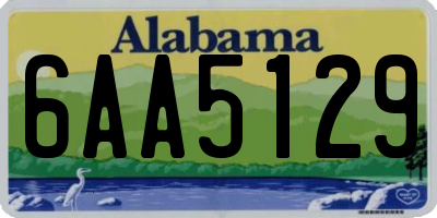 AL license plate 6AA5129