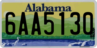 AL license plate 6AA5130