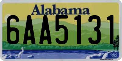 AL license plate 6AA5131
