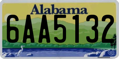 AL license plate 6AA5132