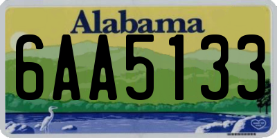 AL license plate 6AA5133