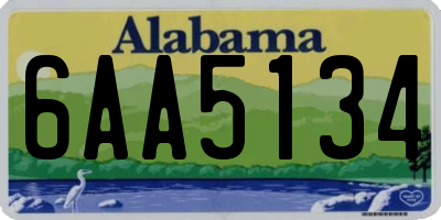 AL license plate 6AA5134