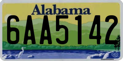 AL license plate 6AA5142
