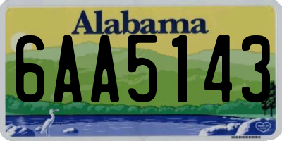 AL license plate 6AA5143